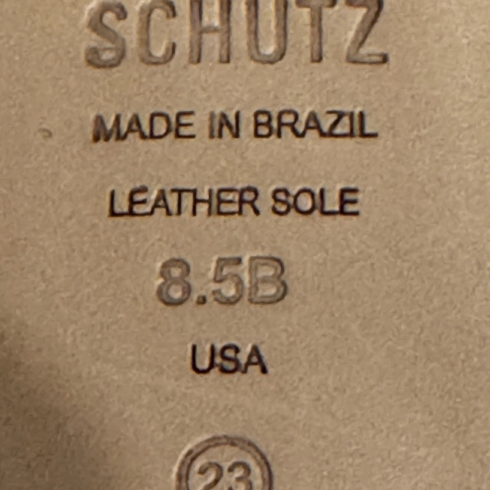 Schutz Leather Knotted Block Heel Mules – Size 8.5B 👠✨ - Picture 7 of 7